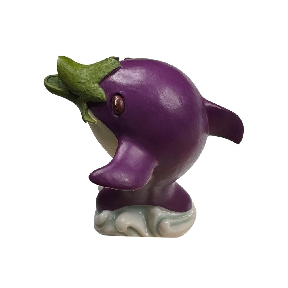 Enesco Home Grown 2007 Eggplant Purple Porpoise #4008129 Resin Retired Rare Gift - Picture 12 of 13